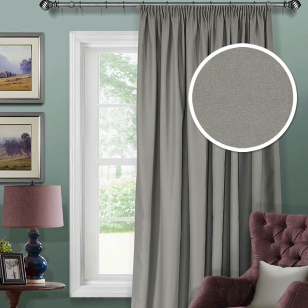 Штора на тесьме Блэкаут "Blackout-S" 200х270 серый Штора на тесьме Блэкаут "Blackout-S" 200х270 серый