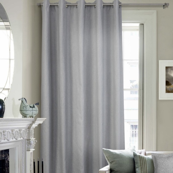 Штора на люверсах "Клер" 200х260 цвет серый Штора на люверсах "Клер" 200х260 цвет серый