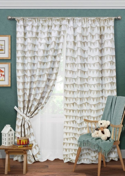 Комплект штор на тесьме "Hampton - S" 2 шторы 136х270 тюль 450х270 Комплект штор на тесьме "Hampton - S" 2 шторы 136х270 тюль 450х270