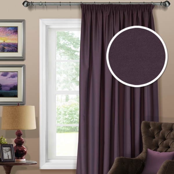 Штора на тесьме Блэкаут "Blackout-S" 200х300 серо-фиолетовый Штора на тесьме Блэкаут "Blackout-S" 200х300 серо-фиолетовый