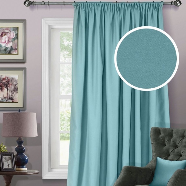 Штора на тесьме Блэкаут "Blackout-S" 200х280 голубой Штора на тесьме Блэкаут "Blackout-S" 200х280 голубой