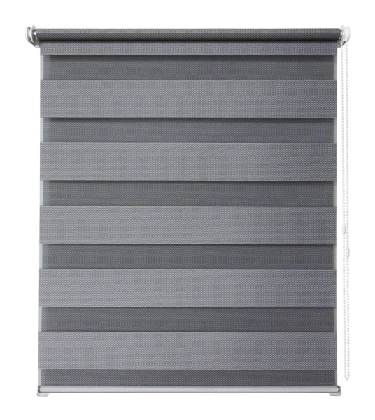 Рулонные шторы день ночь УЮТ Тиссура цвет серебро Рулонные шторы день ночь УЮТ Тиссура цвет серебро