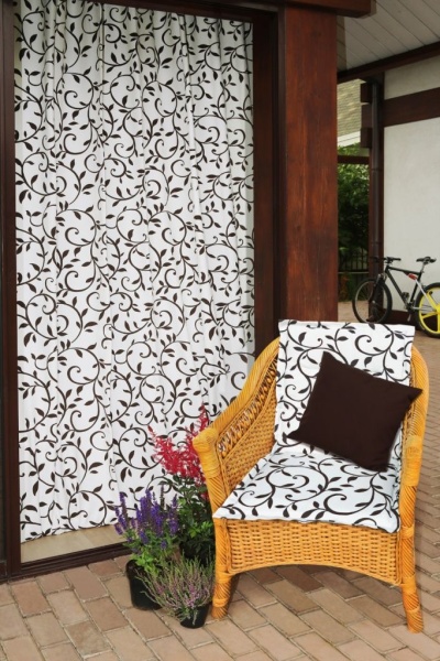 Штора на люверсах, "Bindweed" 276х270 коричневый Штора на люверсах, "Bindweed" 276х270 коричневый