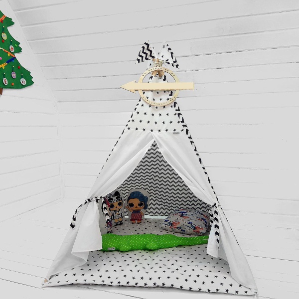 Вигвам для детей 'Зигзаг черный' Вигвам для детей 'Зигзаг черный'