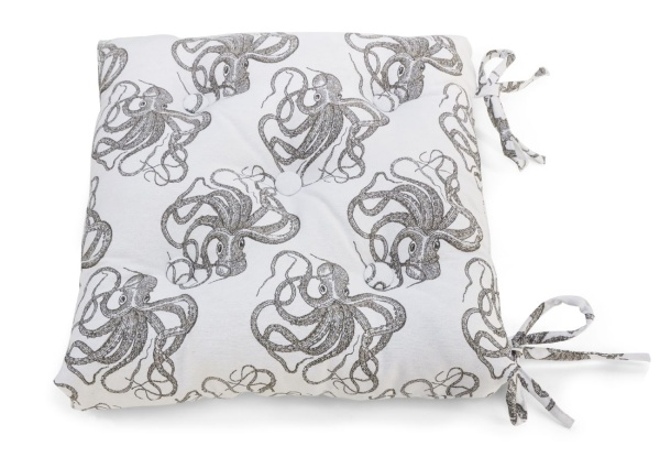 Подушка на стул с завязками 40x40 см Octopus с принтом Подушка на стул с завязками 40x40 см Octopus с принтом