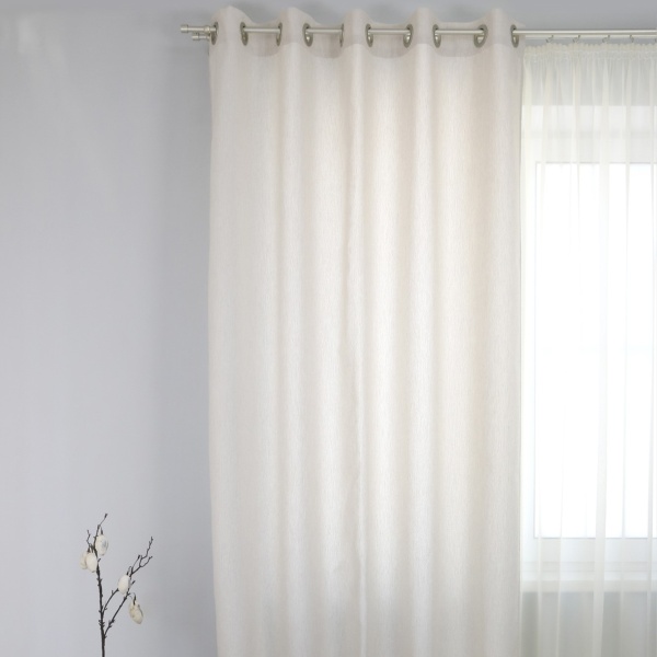 Штора на люверсах "Велия" 160х270 цвет крем Штора на люверсах "Велия" 160х270 цвет крем