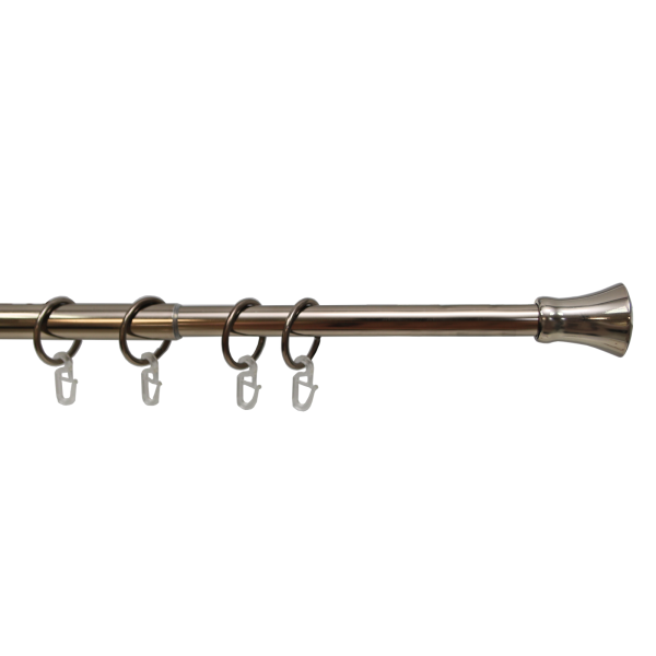 Карниз телескопический однорядный, металл, Гиро, Коньяк, 160-320см Карниз телескопический однорядный, металл, Гиро, Коньяк, 160-320см