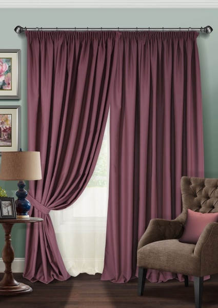 Комплект штор Блэкаут "Blackout-SH" 2 шт 220х280/500х280 фиолетовый Комплект штор Блэкаут "Blackout-SH" 2 шт 220х280/500х280 фиолетовый