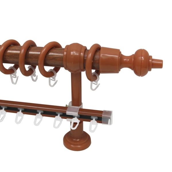 Карниз Эконом двухрядный (МЕТАЛЛ/ПЛАСТИК) каштан Карниз Эконом двухрядный (МЕТАЛЛ/ПЛАСТИК) каштан