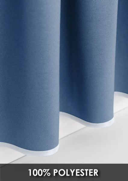 Карниз МИНИ 80см со шторами-кафе, Небесный Карниз МИНИ 80см со шторами-кафе, Небесный