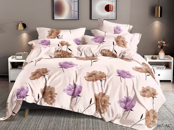 Постельное белье Cleo полисатин "Art Color" двуспальный 175*215 см розовое Постельное белье Cleo полисатин "Art Color" двуспальный 175*215 см розовое