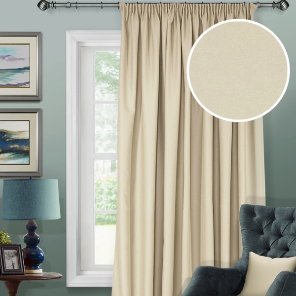 Штора на тесьме Блэкаут "Blackout-S" 200х280 беж Штора на тесьме Блэкаут "Blackout-S" 200х280 беж