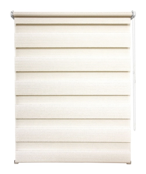 Рулонные шторы день ночь УЮТ Люрекс цвет сливочный Рулонные шторы день ночь УЮТ Люрекс цвет сливочный