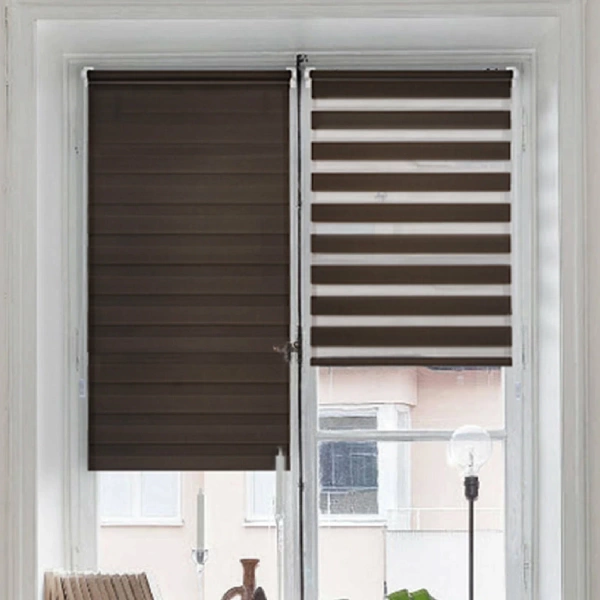 Рулонные шторы день ночь цвет коричневый Рулонные шторы день ночь цвет коричневый