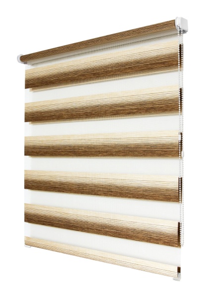 Рулонные шторы день ночь УЮТ Рафаэло цвет коричневый Рулонные шторы день ночь УЮТ Рафаэло цвет коричневый