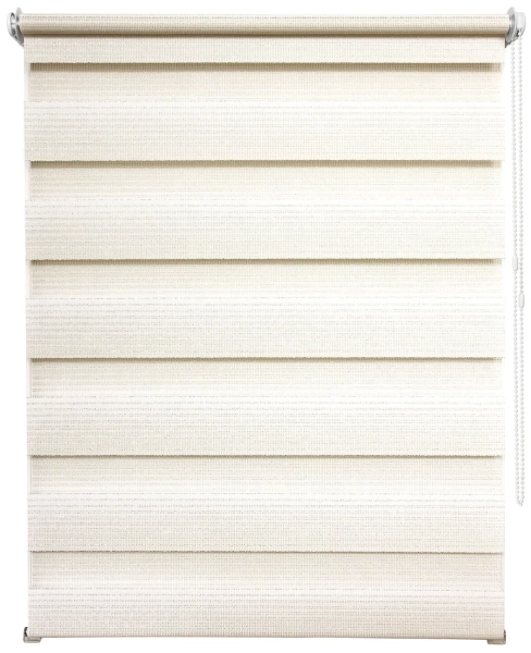 Рулонные шторы день ночь УЮТ Люрекс цвет сливочный Рулонные шторы день ночь УЮТ Люрекс цвет сливочный