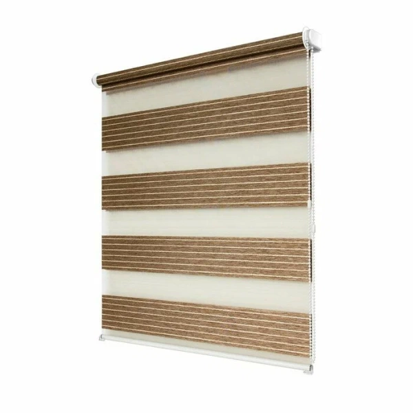 Рулонные шторы день ночь УЮТ Манчестер цвет коричневый Рулонные шторы день ночь УЮТ Манчестер цвет коричневый