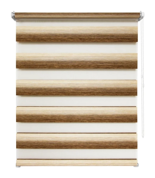 Рулонные шторы день ночь УЮТ Рафаэло цвет коричневый Рулонные шторы день ночь УЮТ Рафаэло цвет коричневый