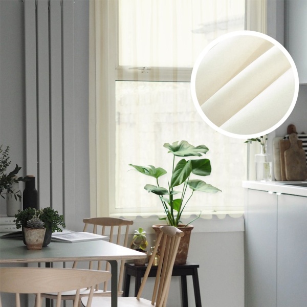 Тюль на тесьме "Миа" 140х150 молочный Тюль на тесьме "Миа" 140х150 молочный