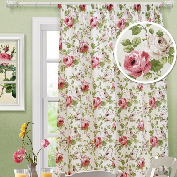 Штора на тесьме "Isadora - K" 136х175 розы Штора на тесьме "Isadora - K" 136х175 розы