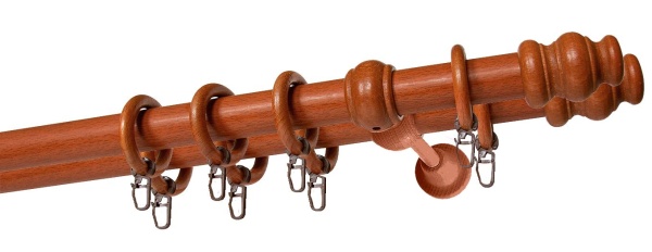 Карниз двухрядный (Вишня) D28, наконечник Стандарт Карниз двухрядный (Вишня) D28, наконечник Стандарт