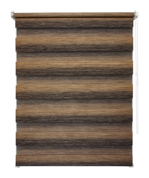 Рулонные шторы день ночь УЮТ Рафаэло цвет каштановый Рулонные шторы день ночь УЮТ Рафаэло цвет каштановый