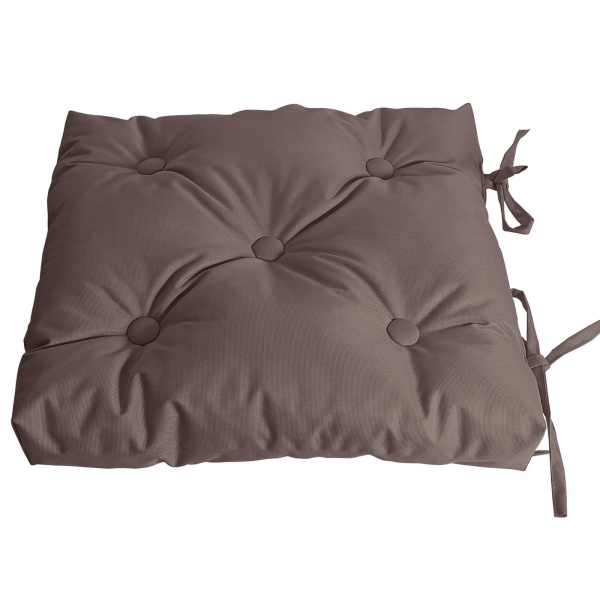 Подушка на стул с завязками 50x50 см Оксфорд цвет коричневый Подушка на стул с завязками 50x50 см Оксфорд цвет коричневый