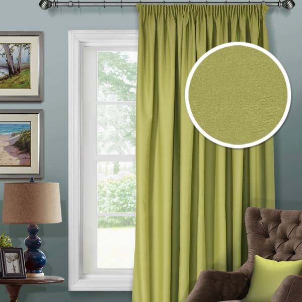 Штора на тесьме блэкаут 200х280 см Blackout-S цвет зеленый Штора на тесьме блэкаут 200х280 см Blackout-S цвет зеленый