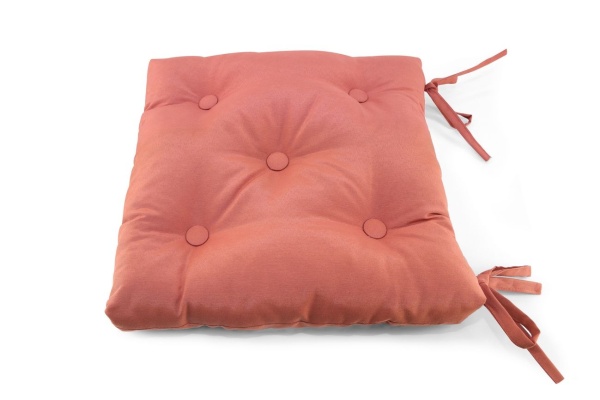 Подушка на стул с завязками 40x40 см JUPITER цвет красный Подушка на стул с завязками 40x40 см JUPITER цвет красный