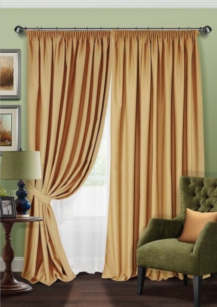 Комплект штор Блэкаут "Blackout-SH" 2 шт 220х280/500х280 оранжевый светлый Комплект штор Блэкаут "Blackout-SH" 2 шт 220х280/500х280 оранжевый светлый