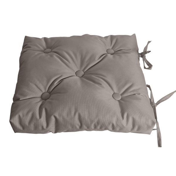Подушка на стул с завязками 40x40 см Оксфорд цвет серый Подушка на стул с завязками 40x40 см Оксфорд цвет серый