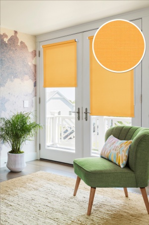 Рулонные шторы на балконную дверь, Оранжевый