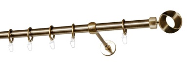 Карниз однорядный гладкий ∅16мм, бронза, 140 см, Мебиус Карниз однорядный гладкий ∅16мм, бронза, 140 см, Мебиус