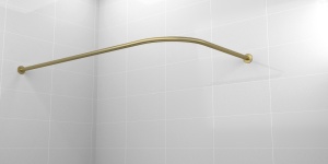 Карниз для ванной угловой Г-образный 80х80см Белый