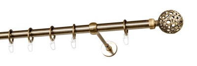 Карниз однорядный гладкий ∅16мм, бронза, 140 см, ШарАжур Карниз однорядный гладкий ∅16мм, бронза, 140 см, ШарАжур