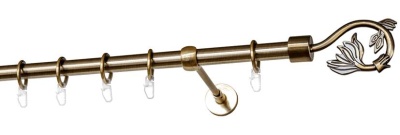 Карниз однорядный гладкий ∅20мм, бронза, 140 см, Крокус Карниз однорядный гладкий ∅20мм, бронза, 140 см, Крокус