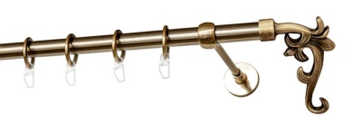 Карниз однорядный гладкий ∅16мм, бронза, 280 см, Лиана Карниз однорядный гладкий ∅16мм, бронза, 280 см, Лиана