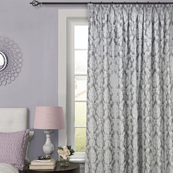 Штора на тесьме 220х270 см Afina с подхватом цвет серый Штора на тесьме 220х270 см Afina с подхватом цвет серый