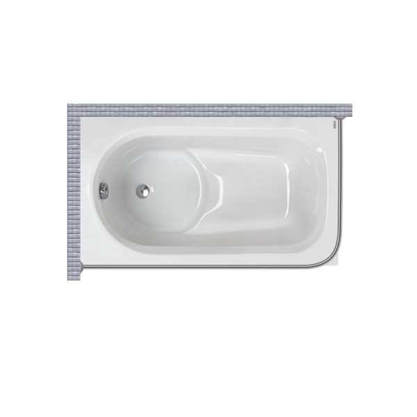 Карниз для ванной 120x70см (Штанга 20мм) Г-образный, угловой. Усиленный. Белый Карниз для ванной 120x70см (Штанга 20мм) Г-образный, угловой. Усиленный. Белый