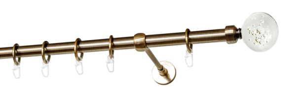 Карниз однорядный гладкий ∅16мм, бронза, 140 см, ШарГелий Карниз однорядный гладкий ∅16мм, бронза, 140 см, ШарГелий