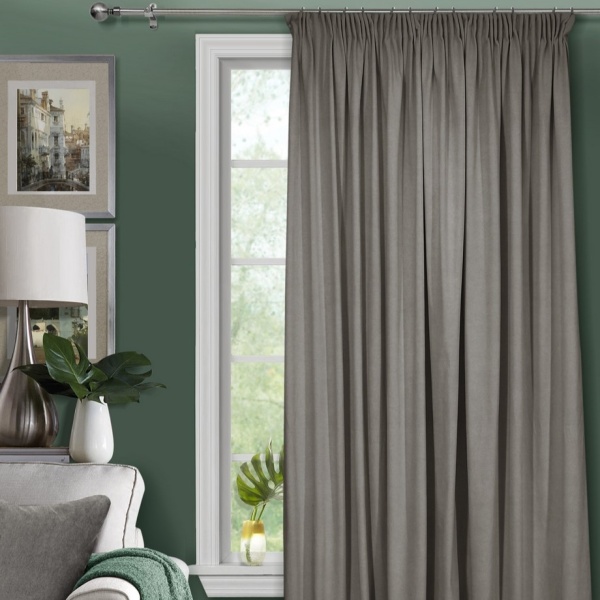 Штора на тесьме 200х270 Pudra с подхватом цвет графит Штора на тесьме 200х270 Pudra с подхватом цвет графит