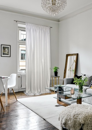 Портьера на тесьме "Lindor-SH" 200х280 цвет белый Портьера на тесьме "Lindor-SH" 200х280 цвет белый