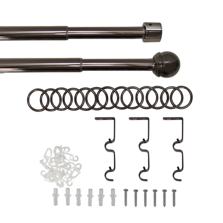 Карниз телескопический двухрядный, металл, Классика, Коньяк, 160-320см Карниз телескопический двухрядный, металл, Классика, Коньяк, 160-320см