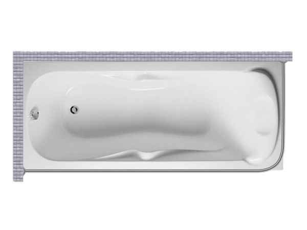 Карниз для ванной 170x75см (Штанга 20мм) Г-образный, угловой. Усиленный. Белый Карниз для ванной 170x75см (Штанга 20мм) Г-образный, угловой. Усиленный. Белый