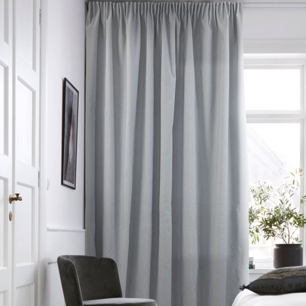 Портьера на тесьме "Лисса", 200х260 цвет темно-серый Портьера на тесьме "Лисса", 200х260 цвет темно-серый