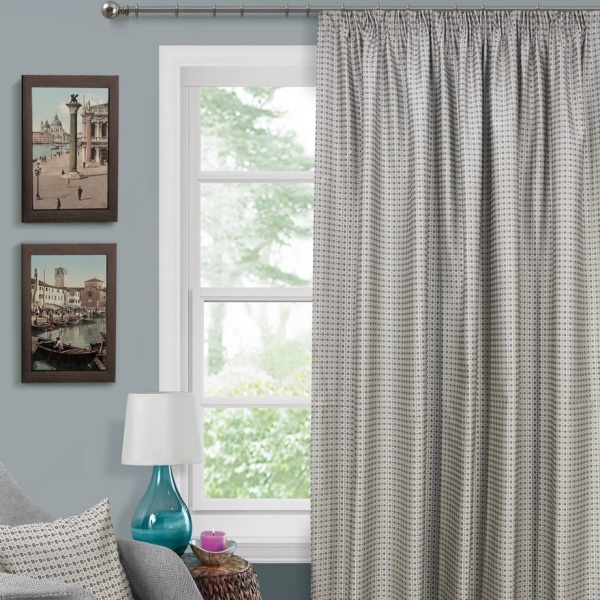 Портьера на тесьме "Morze" 200х270 серый Портьера на тесьме "Morze" 200х270 серый