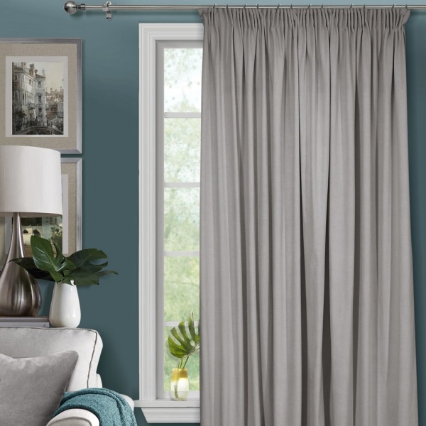 Штора на тесьме 250х300 Pudra с подхватом цвет серый Штора на тесьме 250х300 Pudra с подхватом цвет серый