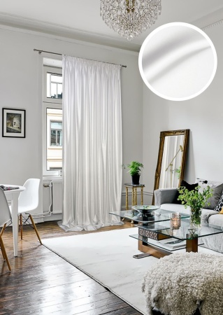 Портьера на тесьме "Lindor-SH" 200х280 цвет белый Портьера на тесьме "Lindor-SH" 200х280 цвет белый