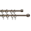 Карниз телескопический двухрядный, металл, Классика, Коньяк, 160-320см Карниз телескопический двухрядный, металл, Классика, Коньяк, 160-320см