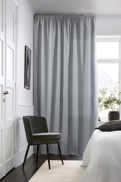 Портьера на тесьме "Лисса", 200х260 цвет темно-серый Портьера на тесьме "Лисса", 200х260 цвет темно-серый